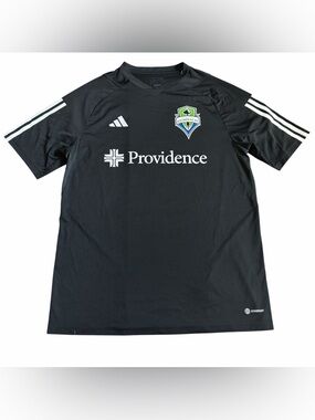 Seattle Sounders FC 2023 Adidas Tiro 23 Soccer Training Jersey Sz L Black HK7638